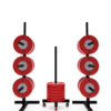 Commercial gym weight storage