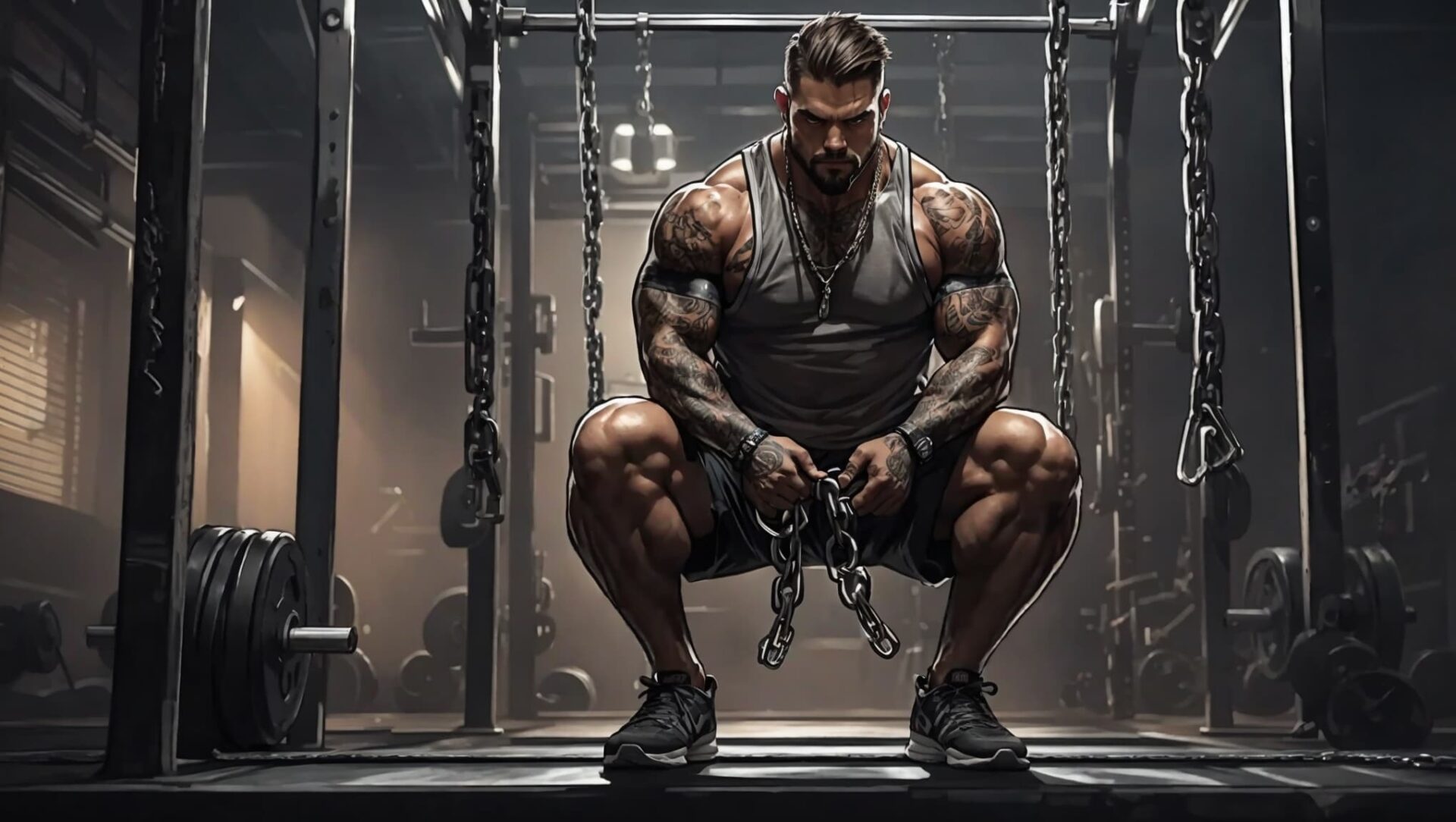 Lift and press Home Gym Equipment Belt squat attachment man.